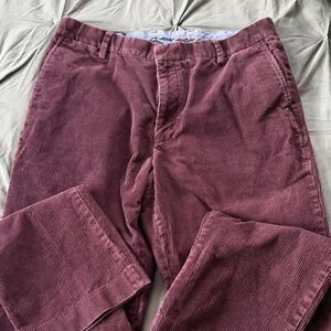 Lands' End Men's Corduroy Pants - Deep Burgundy